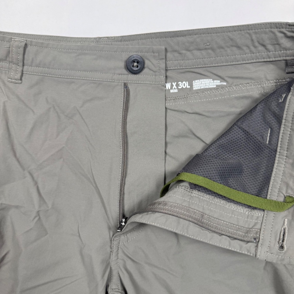 REI Co-op Mens Hiking Pants 32x30 Gray Straight Leg Cargo Pocket Outdoor Trek - Picture 4 of 12